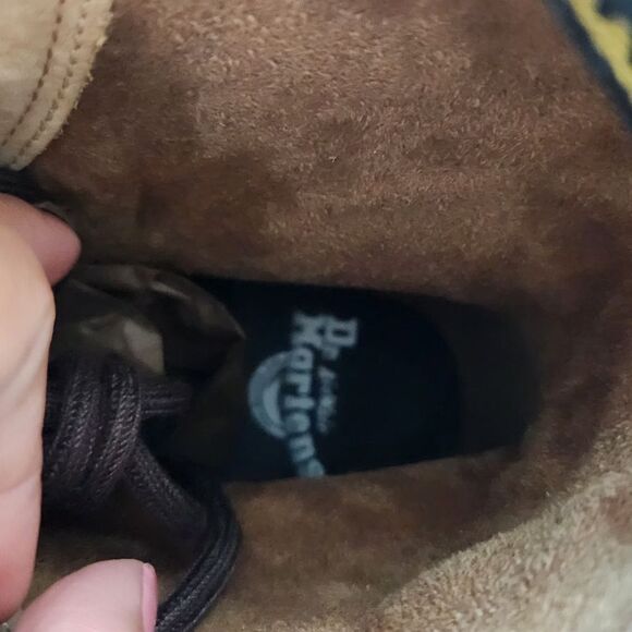 Dr. Martens 1460 Pascal Nubuck Leather Lace Up Boots Tan Leather Boots - Picture 6 of 7